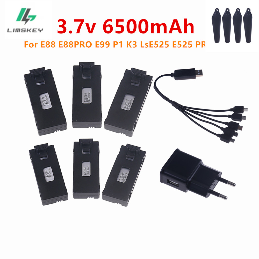 Eachine Drone E58 - Akumulator Lipo 3.7V 6500mAh i Ładowarka